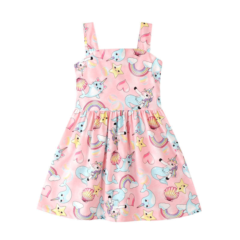 Cartoon Animal Unicorn Cute Toddler Dresses - PrettyKid