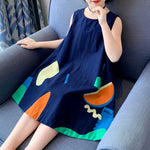Girl Geometric Pattern Vest Dress Children's Clothing - PrettyKid