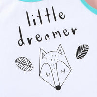 Baby Boy Cartoon Fox Pattern Letter Print Vest & Shorts - PrettyKid