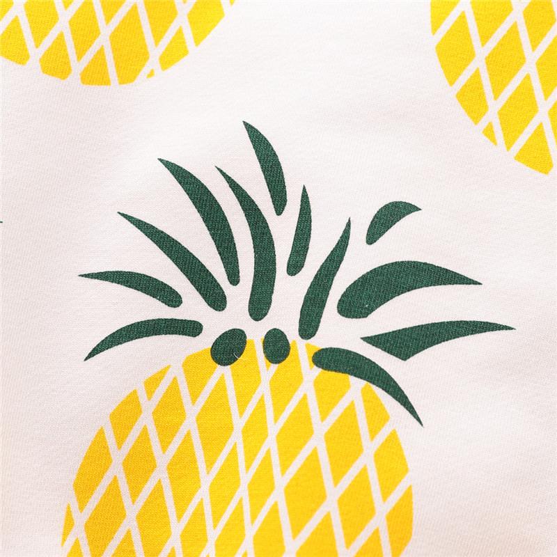 Pineapple Printed Round-neck Sweatshirt - PrettyKid