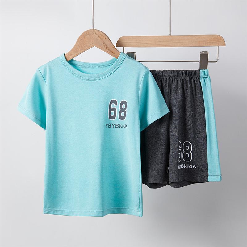 Toddler Boy Solid Color T-shirt & Shorts - PrettyKid