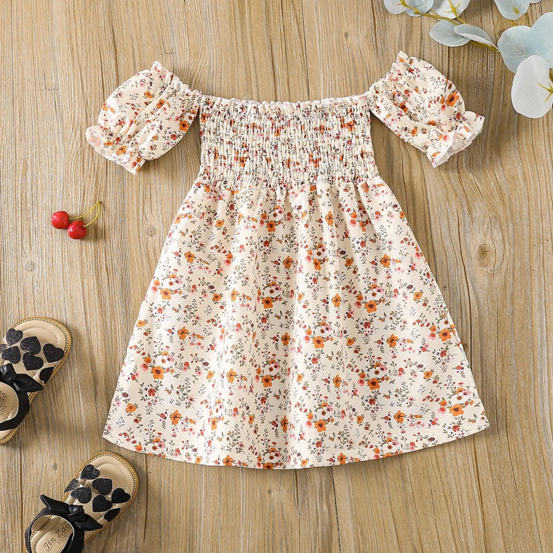 9months-4years Toddler Girl Dresses Children's Clothing New Summer Girl Baby Sweet Floral Dress Children's Princess Dress - PrettyKid