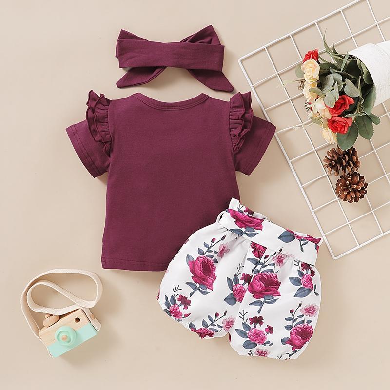 3-piece T-shirt & Shorts & Headband for Toddler Girl - PrettyKid