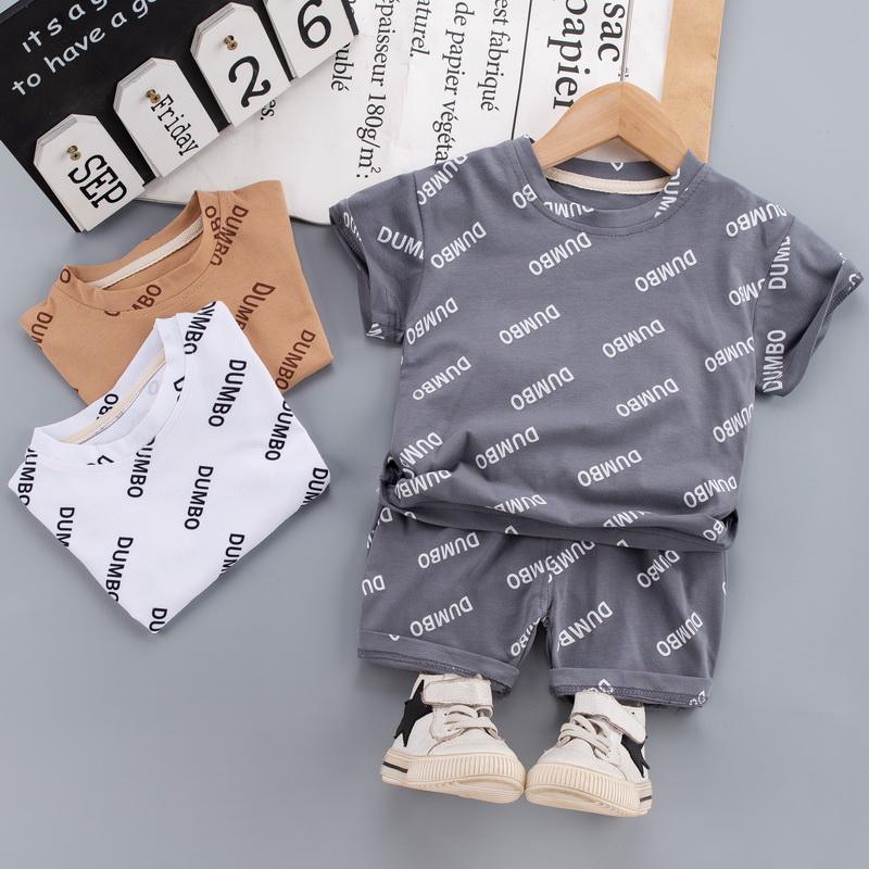 Toddler Boy Letter Graphic T-shirt & Shorts Children's Clothing - PrettyKid