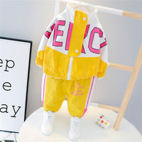 2-piece Letter Pattern Coat & Pants for Children Boy - PrettyKid