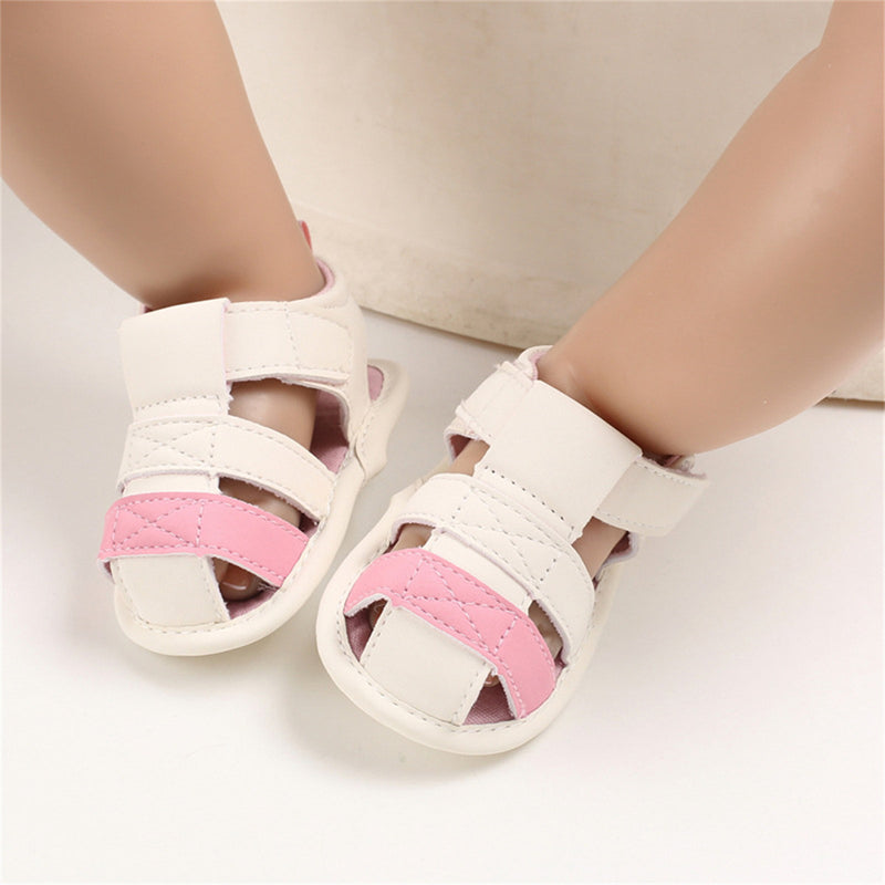 Wholesale Baby Color-block Hollow Out Baby Shoes in Bulk - PrettyKid