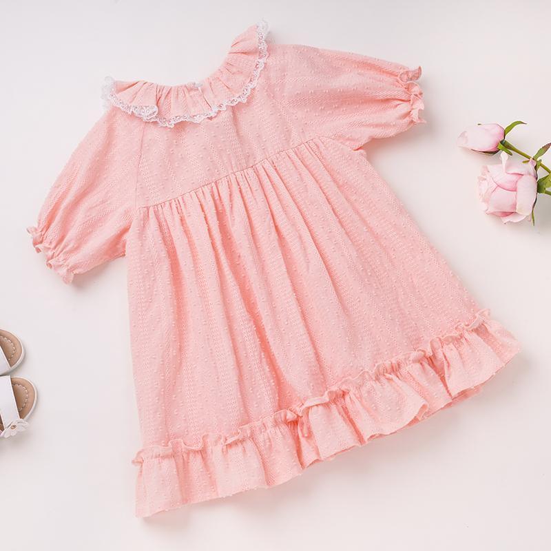 Toddler Girl Ruffle Lace Pajamas Dress - PrettyKid