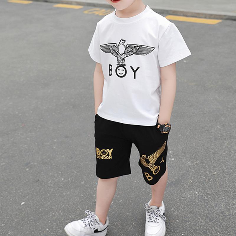 2-piece Animal Pattern T-shirt & Shorts for Children Boy - PrettyKid