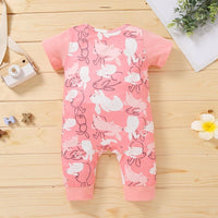 Baby Girl Cartoon Rabbit Print Jumpsuit - PrettyKid