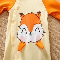 Fox Pattern Jumpsuit for Baby Girl - PrettyKid