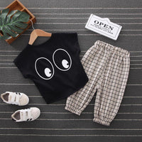 2pcs Fashion Design Print T-shirt and Pants - PrettyKid