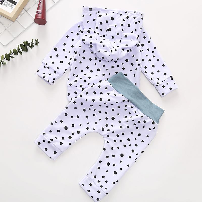 2-piece Polka Dot Hoodie & Pants for Baby - PrettyKid