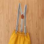 Toddler Boy Plaid Shirt & Suspender Shorts - PrettyKid