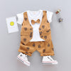 2-piece Fashion Plaid Bow Gentry T-shirt and Casual Suits - PrettyKid