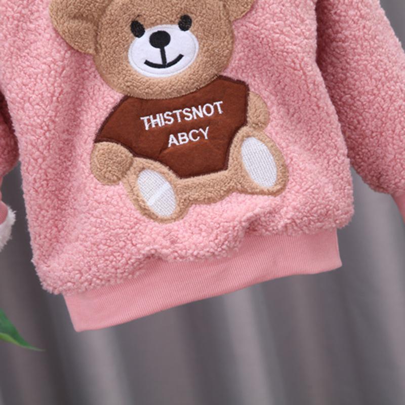 Bear Pattern Fleece-lined Sweatshirt for Children Boy - PrettyKid