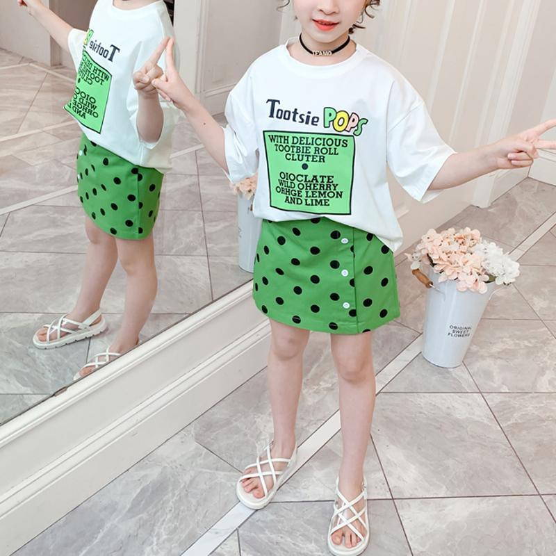 2-piece T-shirt & Polka Dot Skirt for Girl - PrettyKid