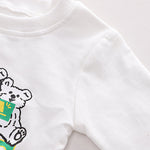 Wholesale Toddler Boy Casual Bear Cartoon Denim Suit in Bulk - PrettyKid