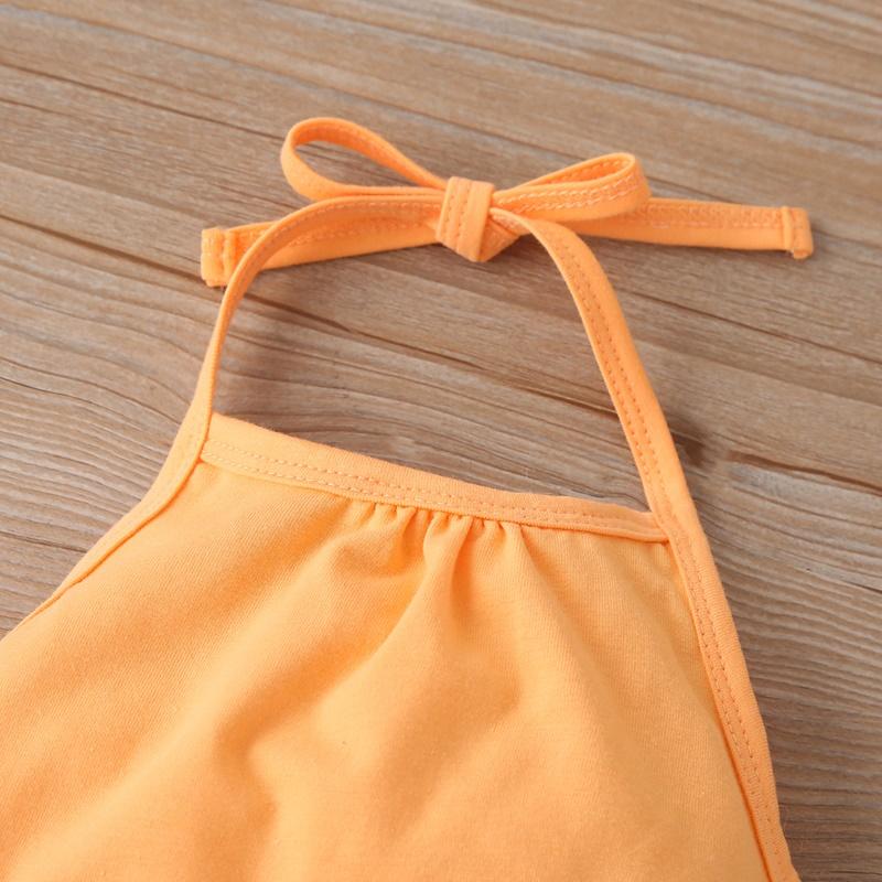 Baby Solid Pattern Summer Cami Jumpsuit - PrettyKid