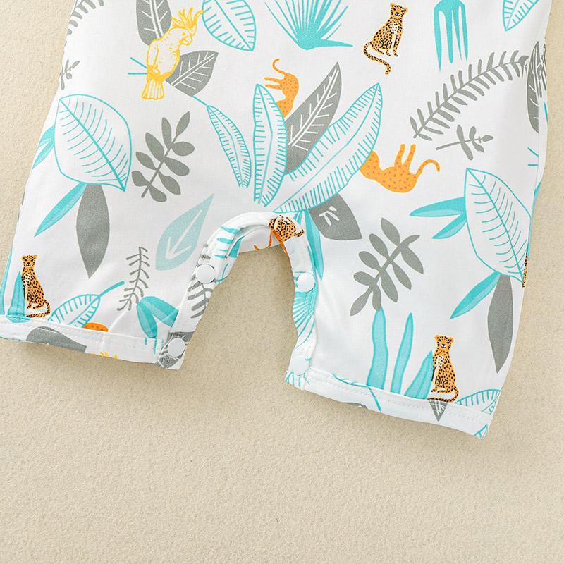 Baby Tropical Pattern Cotton Summer Bodysuit - PrettyKid