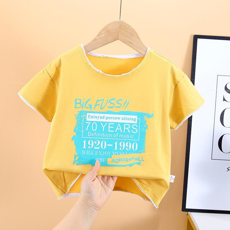 Toddler Boy Letter Print T-Shirt - PrettyKid