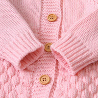 Solid Knit Hooded Jumpsuit for Baby Wholesale children's clothing - PrettyKid