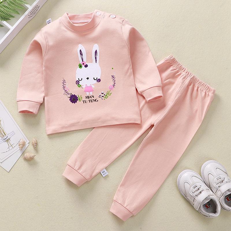 Cotton Cute Cartoon Long-sleeve Pajamas Set - PrettyKid