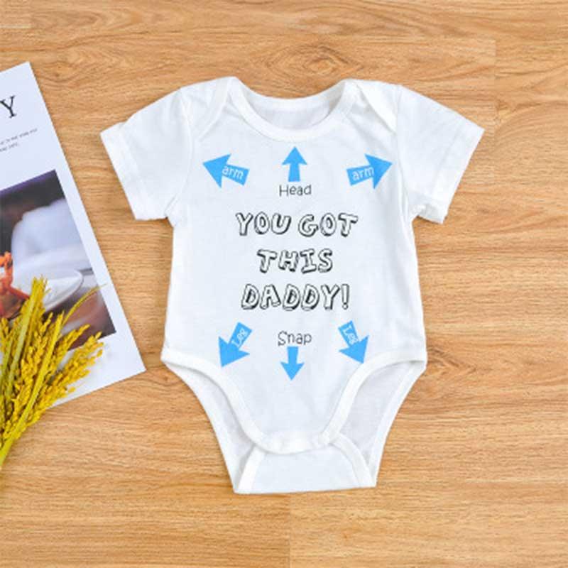 Baby Love Letter Cotton Summer Bodysuit - PrettyKid