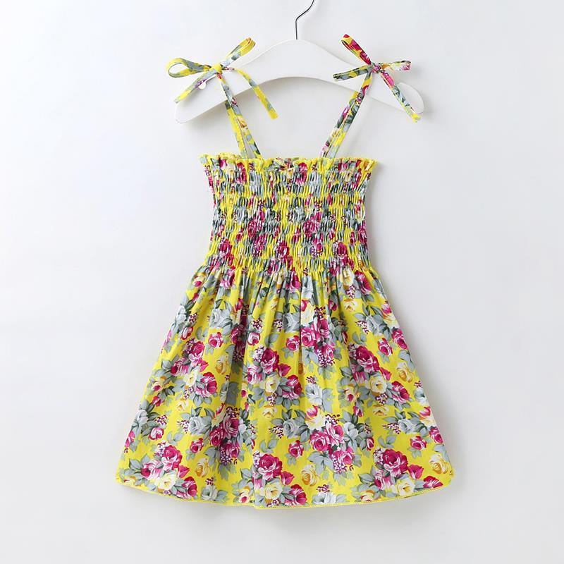 Toddler Girl Bird Pattern Summer Cami Dress Wholesale Children's Clothing - PrettyKid