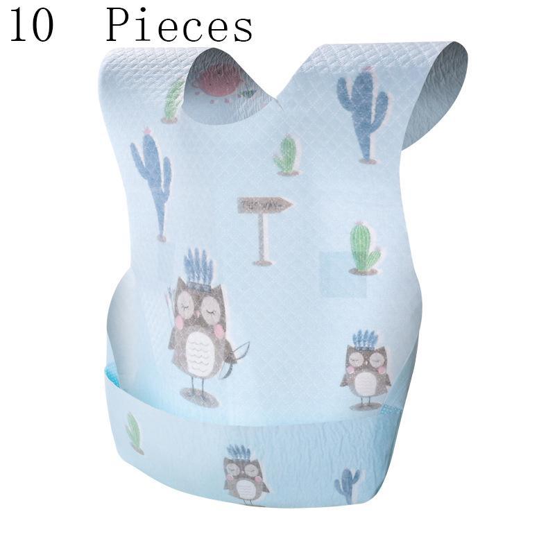 10-piece Cartoon Disposable Bib - PrettyKid