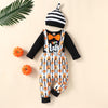 little boy boutique wholesale Baby Letter Print Bow Decor Bodysuit & Overalls & Hat - PrettyKid