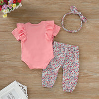 Loveheart T-shirts and Floral Pants For Baby Wholesale children's clothing - PrettyKid