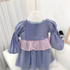 9M-6Y Girls Long Sleeve Dress Fake Two-Piece Color Matching Stitching Toddler Girl Wholesale Boutique Clothing - PrettyKid