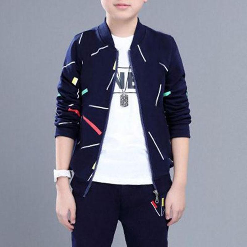 2-piece Vacation Stripes Coat & Pants for Boy Wholesale children's clothing - PrettyKid