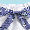 Grow Girl Stripe Flower Print Cime Top & Shorts - PrettyKid