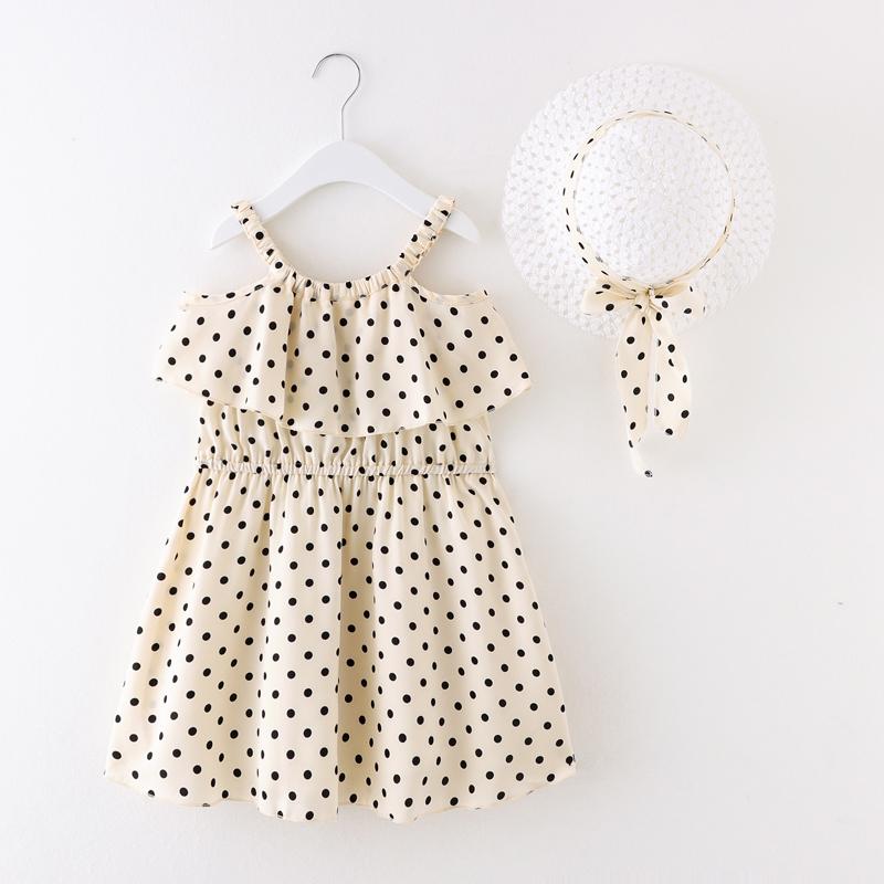 Toddler Ruffle Trim Polka Dot Cami Dress - PrettyKid