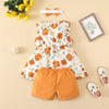 3-24months Baby Sets girls sleeveless bow dress & shorts wholesale baby clothing - PrettyKid