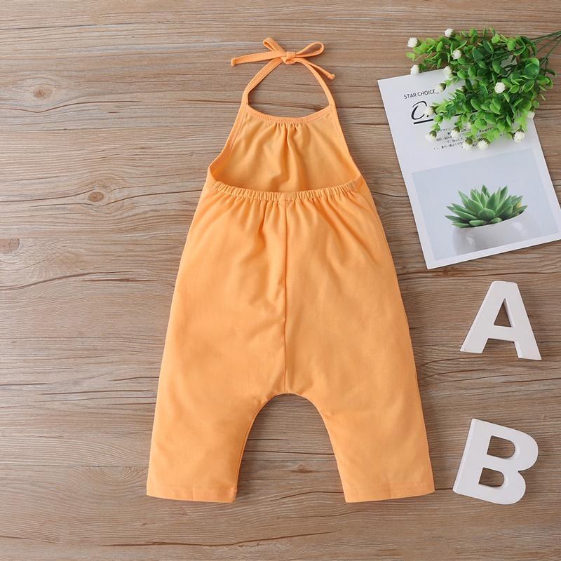 Baby Solid Pattern Summer Cami Jumpsuit - PrettyKid