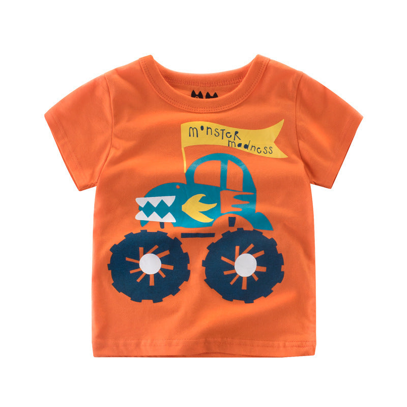 18M-9Y Toddler Boys Car Print T-Shirts Wholesale Boy Clothing - PrettyKid