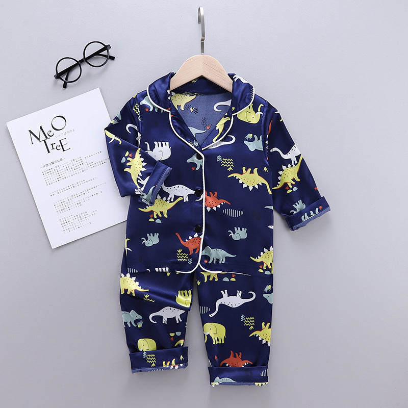 Bear Dinosaur Leopard Print Pajamas Sets Wholesale Toddler Clothing - PrettyKid