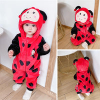 Baby Unisex 3D Cartoon Zipper Hooded Long Sleeve Romper Wholesale Baby - PrettyKid