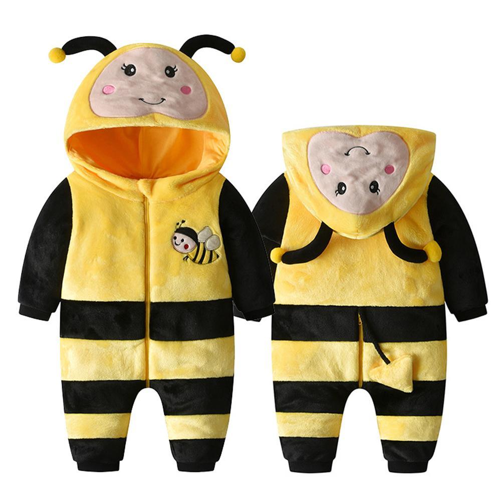 Baby Unisex 3D Cartoon Zipper Hooded Long Sleeve Romper Wholesale Baby - PrettyKid