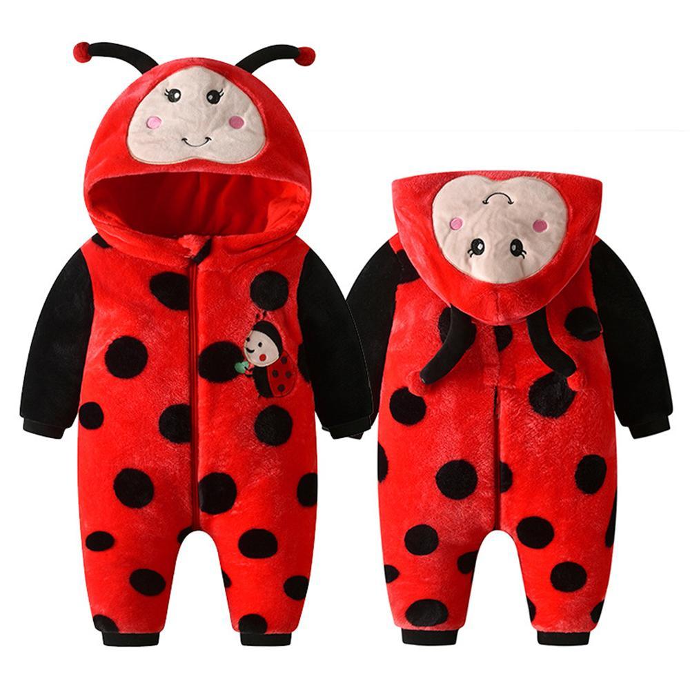 Baby Unisex 3D Cartoon Zipper Hooded Long Sleeve Romper Wholesale Baby - PrettyKid