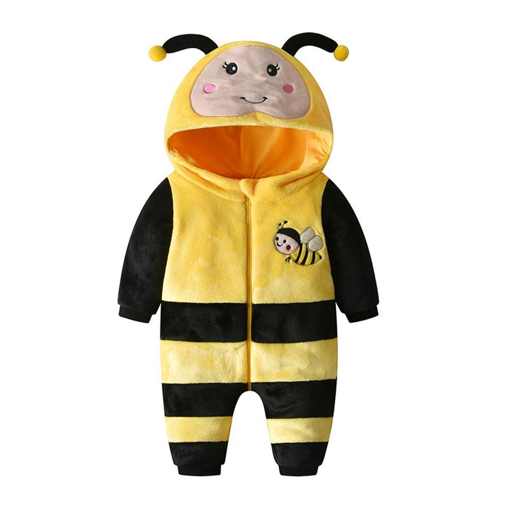 Baby Unisex 3D Cartoon Zipper Hooded Long Sleeve Romper Wholesale Baby - PrettyKid