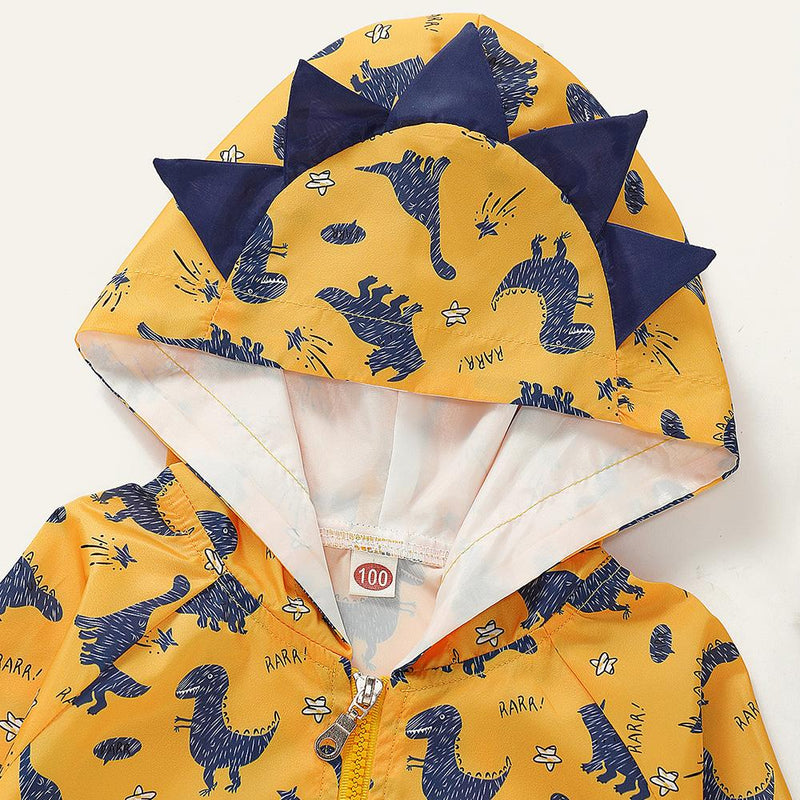 Boys 3D Dinosaur Printed Hooded Jackets Wholesale Toddler Boy Clothing - PrettyKid