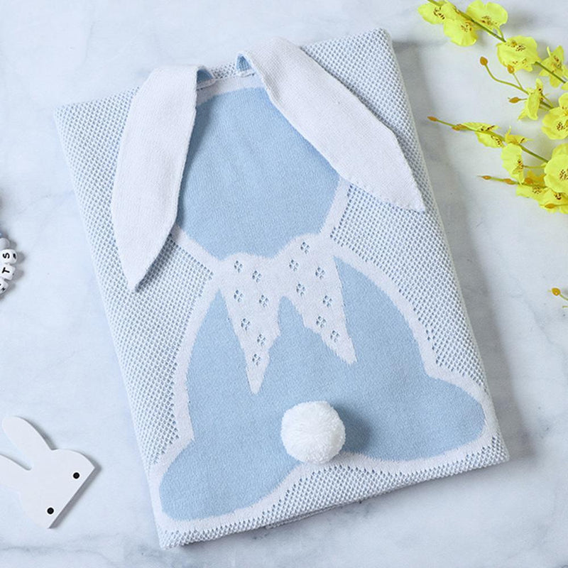 Baby 3D Rabbit Knitted Soft Blanket Baby Blankets In Bulk - PrettyKid
