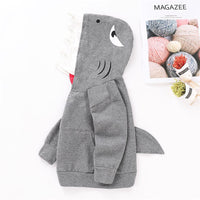 Boys 3D Shark Long Sleeve Hooded Jumpers - PrettyKid