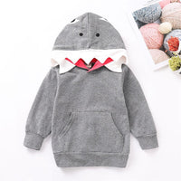 Boys 3D Shark Long Sleeve Hooded Jumpers - PrettyKid