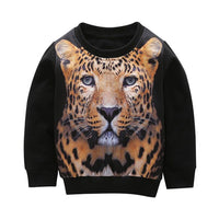 Boys 3D Tiger Printed Long Sleeve Top & Pants Kid Wholesale Clothing - PrettyKid