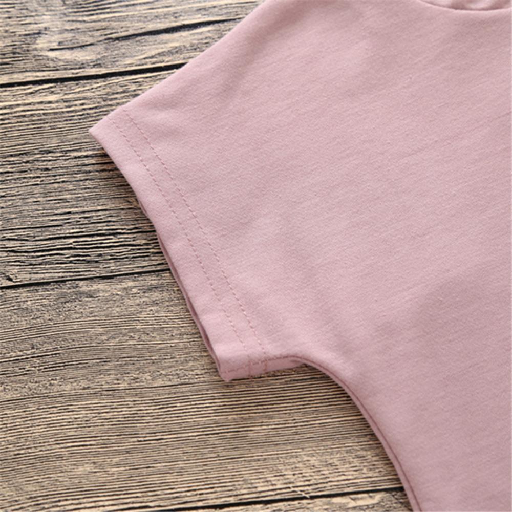 Girls 3PCS Stripe Long Sleeve Top & Short Sleeve Vest & Pants Wholesale - PrettyKid