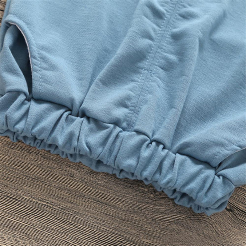 Girls 3PCS Stripe Long Sleeve Top & Short Sleeve Vest & Pants Wholesale - PrettyKid